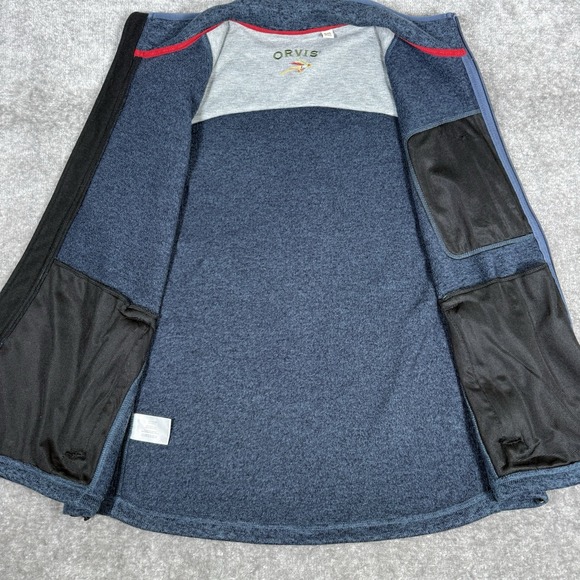 Orvis Denali Sweater Vest Men's XL‎ Blue Full Zip Fleece hiking Outdoor - Picture 3 of 7